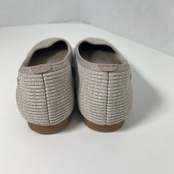 Vivaia Margot 2.0 Square-Toe V-Cut Flats EU 38 US 7 Almond Knit - Picture 5 of 12